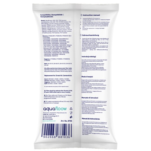 Vodný filter pre kávovar Siemens EQ3 EQ6 EQ9 - AquaFloow Intensive