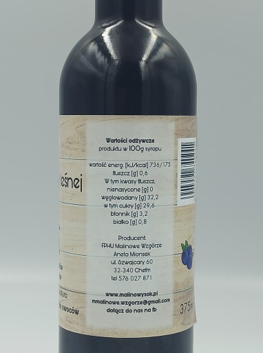 Čučoriedkový sirup Vláknina Cholesterol