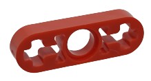 LEGO Liftarm 1x3 plochá 6632 červená 4 ks