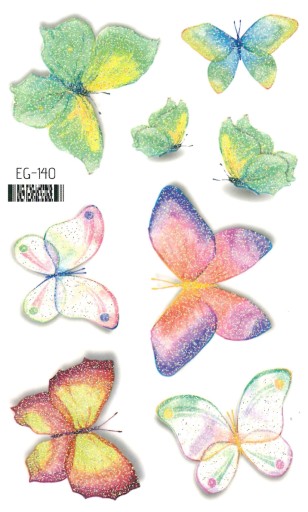 Umývateľné tetovanie pre deti GLITTER BUTTERFLIES EG140