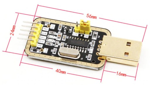 CH340G USB RS232 TTL UART prevodník