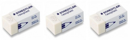 3x guma na ceruzky Staedtler Rasoplast 33x16x13mm