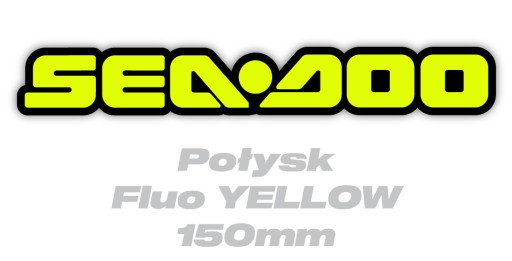 Nálepky Sea-Doo 15cm - Fluo