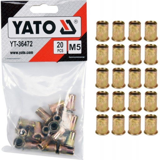 YATO OCEĽOVÁ NITOVACIA MATICA M5 20 ks.