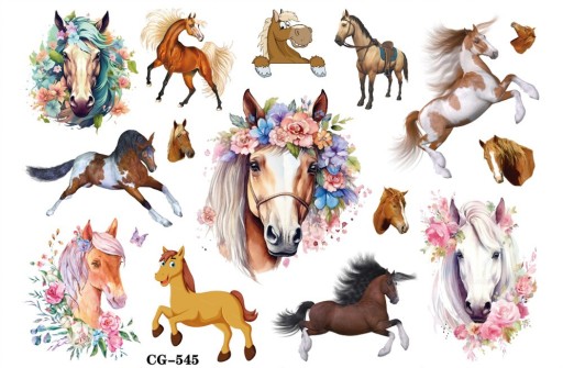 Odnímateľné tetovanie pre deti HORSES CG545