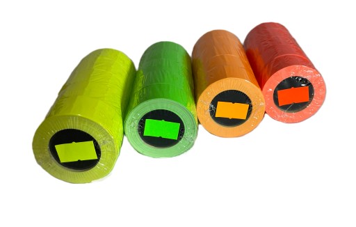 Jednoradová etiketovacia páska 22x12mm, rovná farba (600 etikiet) - 5 ks.