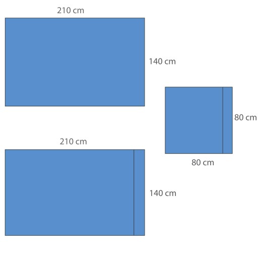 Jednorazové zdravotné obliečky 140x210cm SMS netkaná textília 18 g/m2 Business