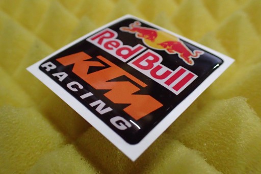 3D NÁLEPKA KTM RACING RED BULL 3,8 x 3,8 cm