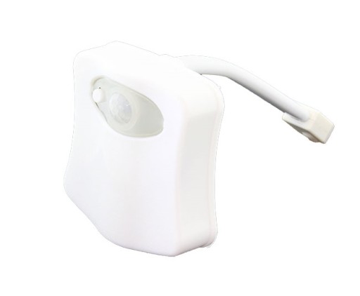 LED RGB WC lampa + senzor POHYBU a SÚMRAK
