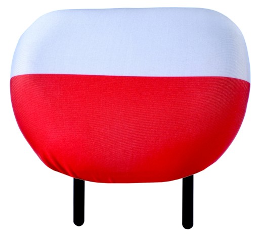 POKRÝVKY NA OPIERKY HLAVY 2 ks POĽSKÁ VLAJKA