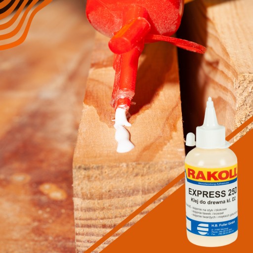 RAKOLL expresné lepidlo 25D 0,125kg 125g tvrdé drevo Wikol D2 žlté sil.
