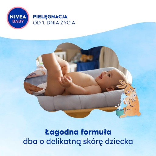 NIVEA Baby biologicky odbúrateľné vlhčené obrúsky 99% Pure Water 57 ks