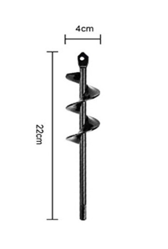 ZÁHRADNÝ VRTÁK VRTÁK NA PÔDNE OTVORY PRE VRTÁK, OCEĽ 22CM