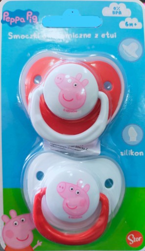 Anatomické cumlíky Puzdro 2 ks +6 0% BPA Peppa Pig