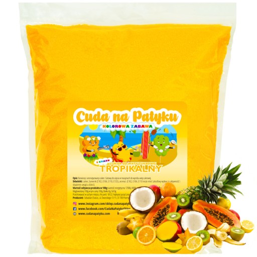 Farebný cukor do stroja na cukrovú vatu s príchuťou TROPICAL 1KG