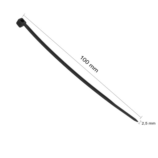 Sťahovacie pásky sťahovacie pásky čierne 100 ks 2,5x100mm silné