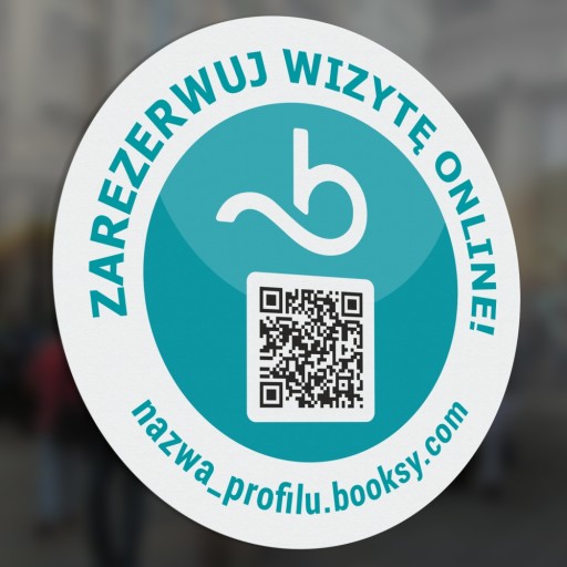 QR nálepka Booksy 10x10