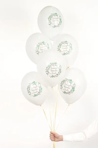 Balóniky 6 ks 30 cm Prvé sväté prijímanie Pastelovo biele White Party Deco