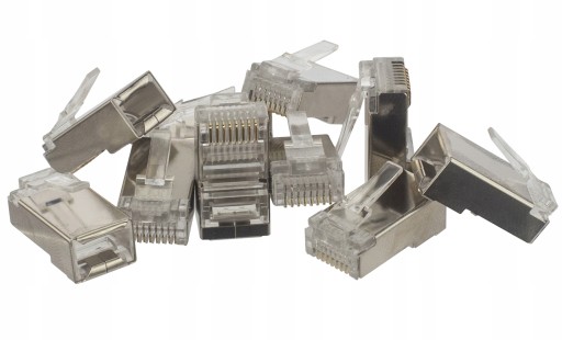 NEKU RJ45 FTP cat6 koncovky, drôtené sito, 10 ks