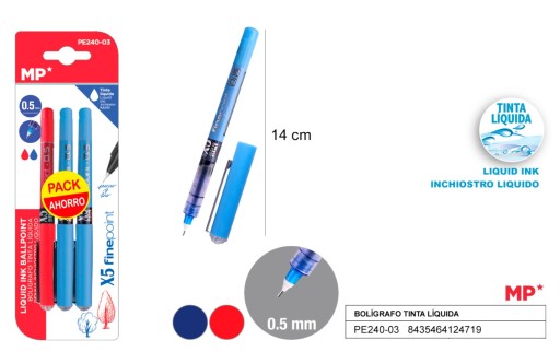 FINISH PENTER 0,5MM 3 ks FARBY GUĽ