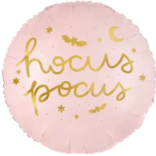 Hocus Pocus fóliový balónik NA HALLOWEENSKÉ DEKORÁCIE OZDOBY 45 cm, ružový VEĽKÝ