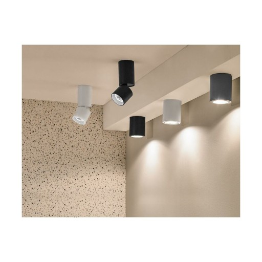 Prisadené okrúhle svietidlo E27, pevné, BIELY JUPITER 10 98x115mm IP20 Goldlux