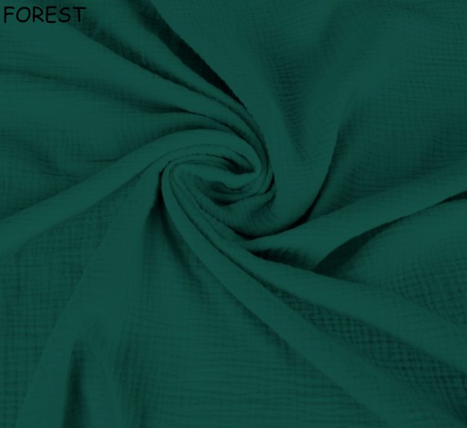 LuxTextil MUSLÍN DVOJITÁ GÁZOVÁ LÁTKA 100% BAVLNA 125g/m Jednofarebná 155cm