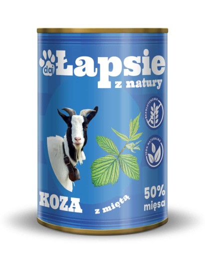 Łapsie mokré kozie krmivo s mätou 400g
