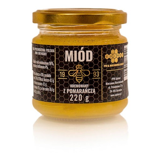 KRÉMOVÝ MED s pomarančom 220g LEŠTIČKA do čaju