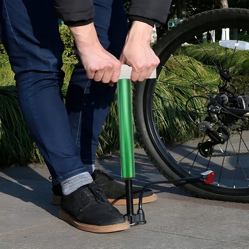 RUČNÁ NOŽNÁ PUMPA NA BICYKEL S HADICOU NA CYKLOPLES