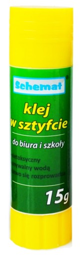 Netoxická lepiaca tyčinka pre kanceláriu a školu 15g schémy