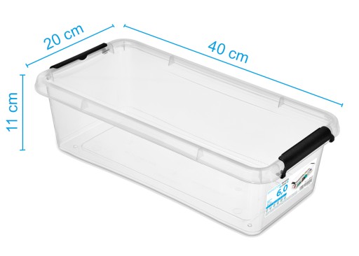 Priehľadná plastová nádoba s krytom 6L Box Organizer Box