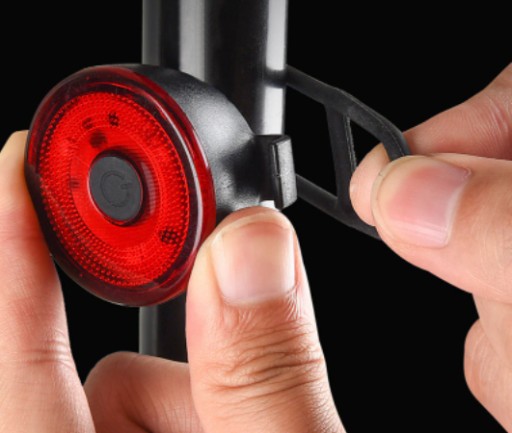 3 LED okrúhle zadné svetlo na bicykel, na batérie