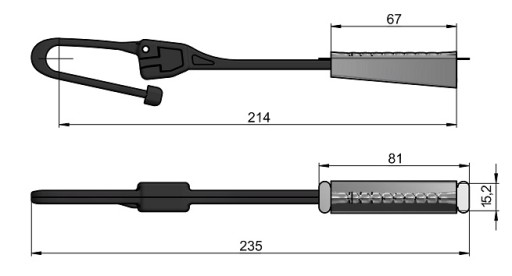 Držiak na extrakciu kábla I okrúhly 4-6mm a plochý <4x<13mm