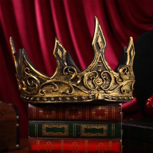 ROYAL IMPERIAL CROWN kráľovský cosplay realistický vzhľad v zlatých tónoch