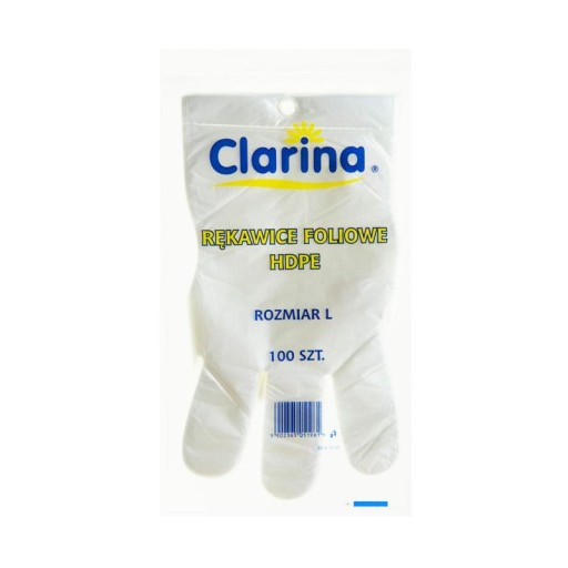 Fóliové rukavice, veľkosť L, 100 ks STRONG CLARINA