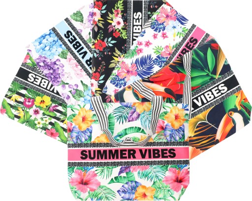 V2 LETNÁ VIBES PLÁŽOVÁ TAŠKA Zips SHOPPER PLÁŽOVÁ TAŠKA PIKNIKOVÝ MIX