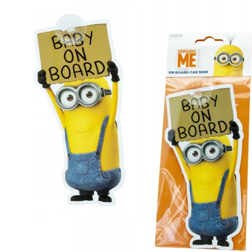 NÁLEPKA DIEŤA V AUTE - BIEŤA NA PALUBÍ MINIONS