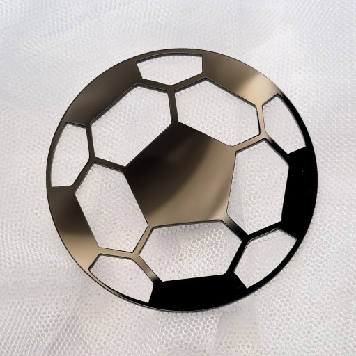 Futbal futbal Bočná ozdoba na tortu Čierna PLEXI