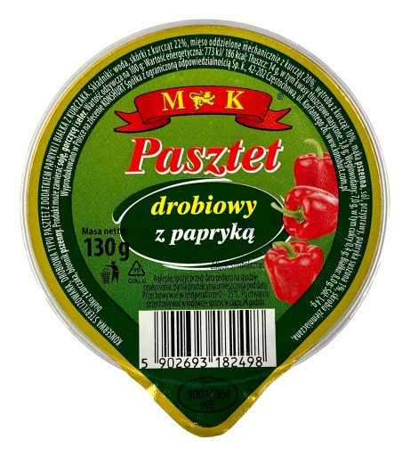 Hydinová paštéta s paprikou MK 130g