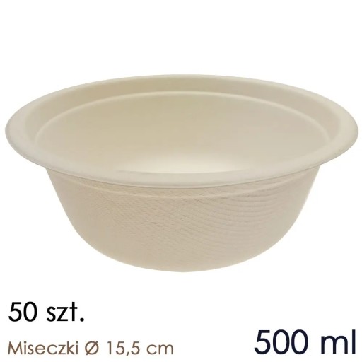 EKO jednorazová miska z cukrovej trstiny 500ml x50