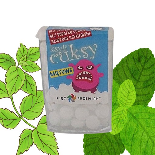 KsyliCuksy päť mätových cukríkov Przemian 13 g