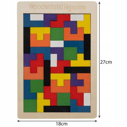 DREVENÉ LOGICKÉ HÁDANKY DREVENÉ BLOKY TETRIS 40 kusov