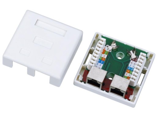 Zásuvka STP cat.5e na povrch 2xRJ45 ALANTEC