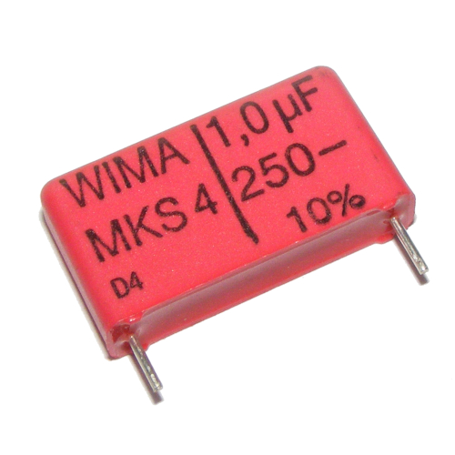WIMA MKS-4 kondenzátor 1uF 250VDC 10% WIMA x2