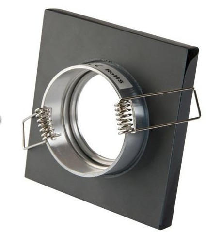 PEVNÁ SVETLO Štvorcového skla ČIERNA ECO-LIGHT