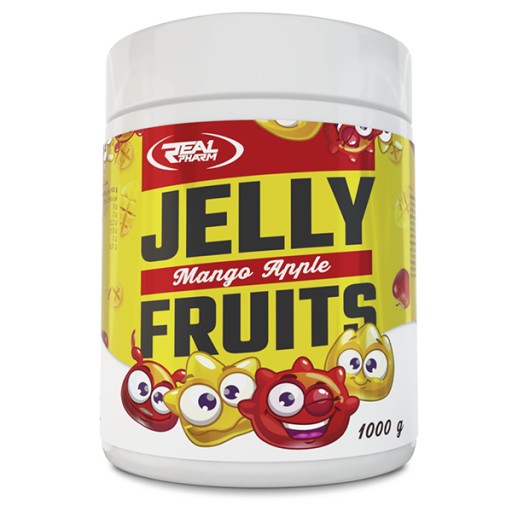 Real Pharm Jelly Fruits Mango Jablko FRUŻELINA BEZ CUKRU 1kg DÁTUM 30/06/24