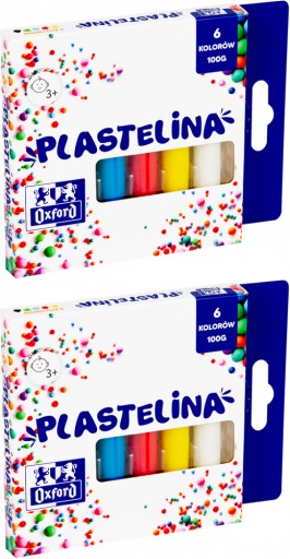 Plastelína 6 farieb 400167089 OXFORD x2