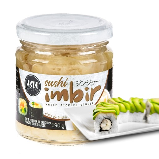 Marinovaný biely zázvor na sushi 190g Asia Kitchen