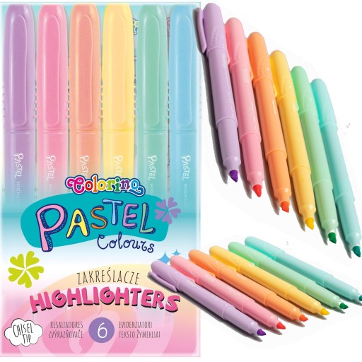 COLORINO PASTELOVÉ ZVÝRAZŇOVAČE 6 FARIEB VÝLETOV